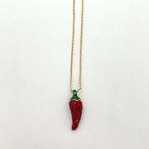 KS863-Kate Spade red pepper necklace
